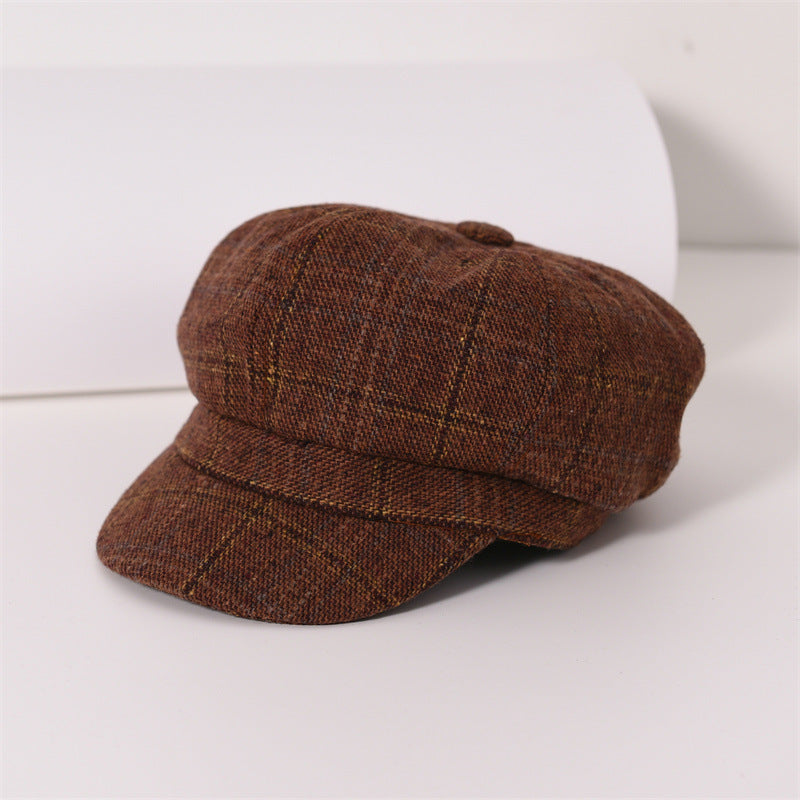 Retro Octagonal Cap for Men and Women Couples
