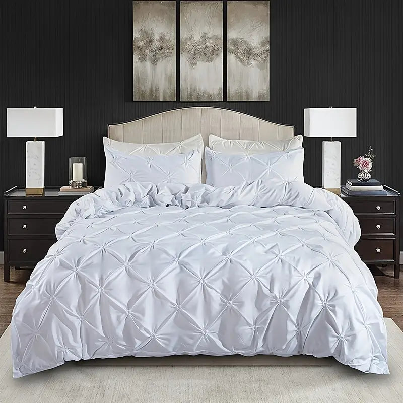 3pcs Handmade Decorative Duvet Cover Set (1 Duvet + 2 Pillowcases)