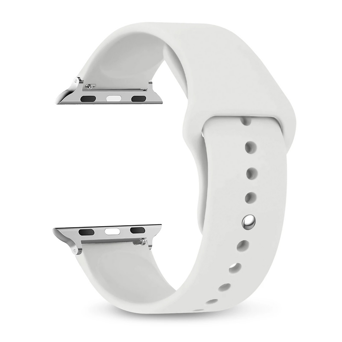 Monochrome Silicone Sports Watch Band