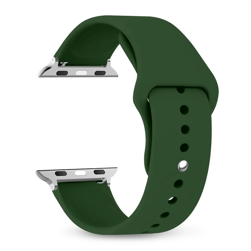 Monochrome Silicone Sports Watch Band