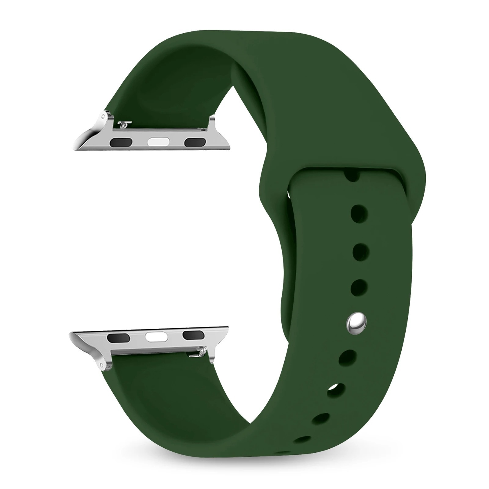 Monochrome Silicone Sports Watch Band