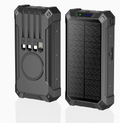 Outdoor High-Capacity Wireless Power Bank with LED Solar