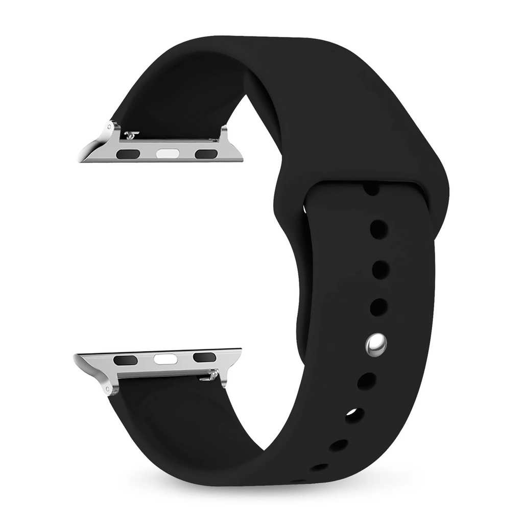 Monochrome Silicone Sports Watch Band