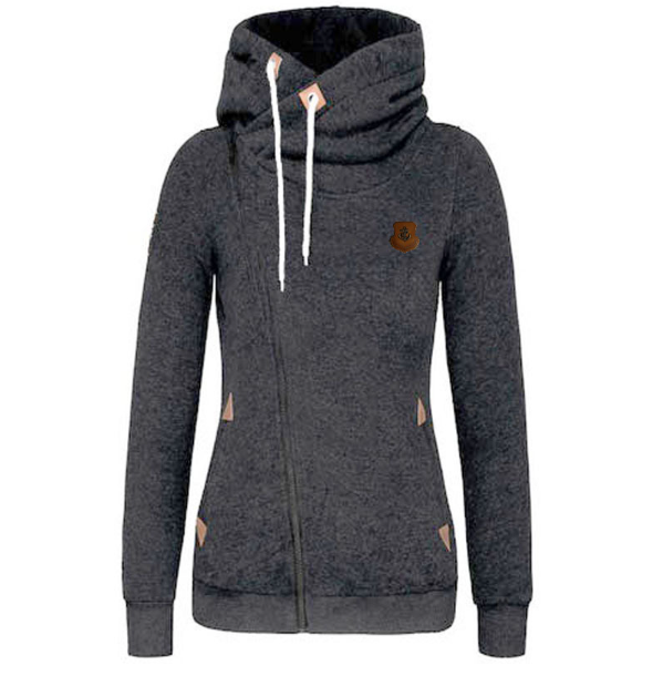 Casual Hooded Patchwork Sweatshirt with Print